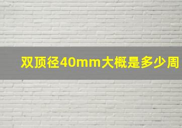 双顶径40mm大概是多少周