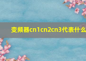 变频器cn1cn2cn3代表什么