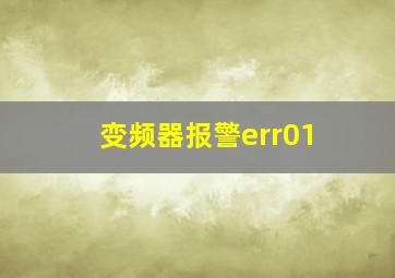 变频器报警err01