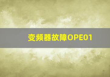 变频器故障OPE01