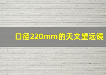 口径220mm的天文望远镜