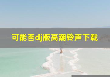 可能否dj版高潮铃声下载