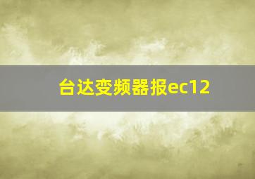 台达变频器报ec12