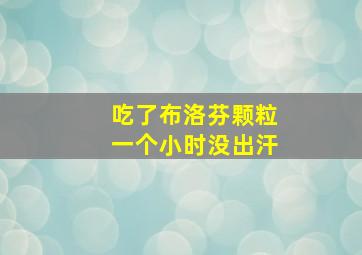 吃了布洛芬颗粒一个小时没出汗