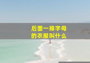 后面一排字母的衣服叫什么