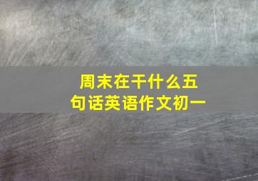 周末在干什么五句话英语作文初一