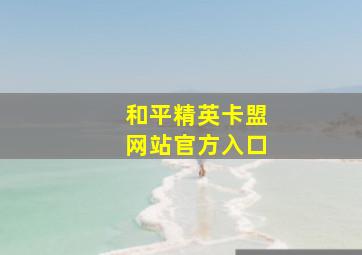 和平精英卡盟网站官方入口