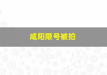 咸阳限号被拍