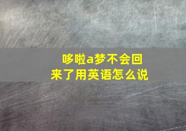 哆啦a梦不会回来了用英语怎么说