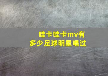 哇卡哇卡mv有多少足球明星唱过