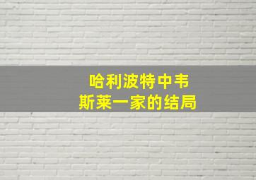 哈利波特中韦斯莱一家的结局