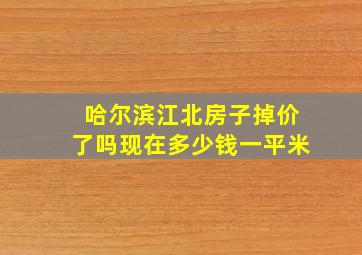 哈尔滨江北房子掉价了吗现在多少钱一平米