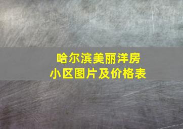 哈尔滨美丽洋房小区图片及价格表