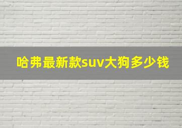 哈弗最新款suv大狗多少钱