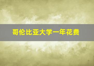 哥伦比亚大学一年花费