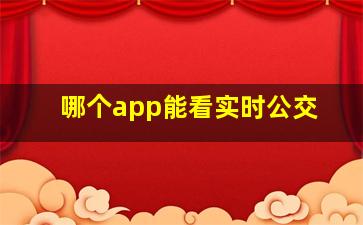 哪个app能看实时公交