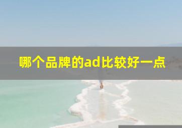 哪个品牌的ad比较好一点