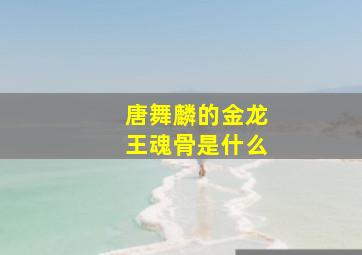 唐舞麟的金龙王魂骨是什么