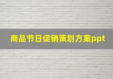 商品节日促销策划方案ppt