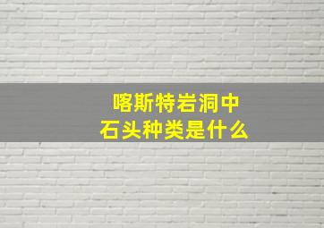 喀斯特岩洞中石头种类是什么