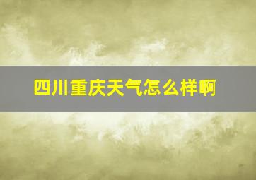 四川重庆天气怎么样啊