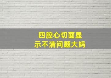 四腔心切面显示不清问题大妈