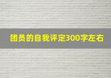 团员的自我评定300字左右