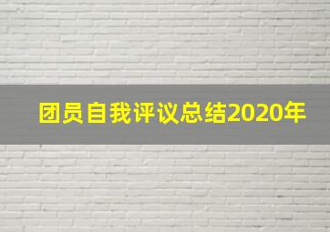 团员自我评议总结2020年