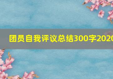 团员自我评议总结300字2020