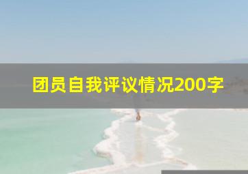 团员自我评议情况200字