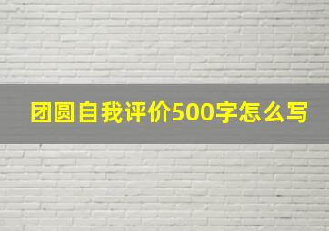 团圆自我评价500字怎么写