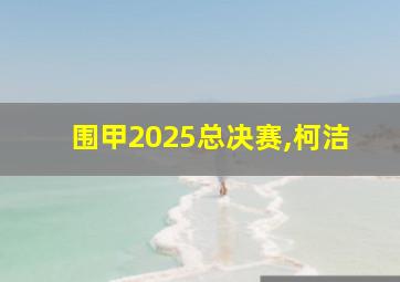 围甲2025总决赛,柯洁