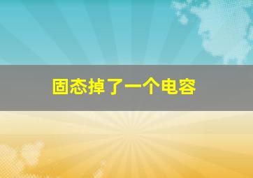 固态掉了一个电容