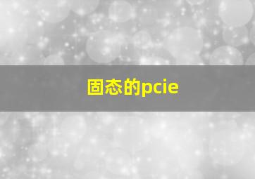 固态的pcie