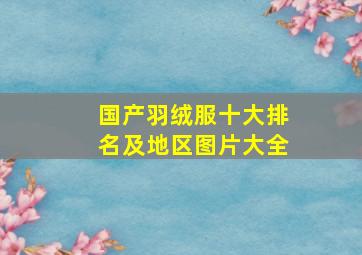 国产羽绒服十大排名及地区图片大全