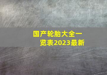 国产轮胎大全一览表2023最新