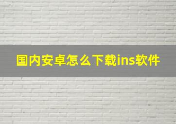 国内安卓怎么下载ins软件