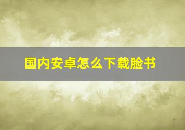 国内安卓怎么下载脸书