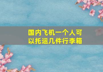 国内飞机一个人可以托运几件行李箱