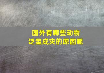 国外有哪些动物泛滥成灾的原因呢