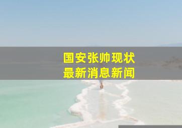 国安张帅现状最新消息新闻