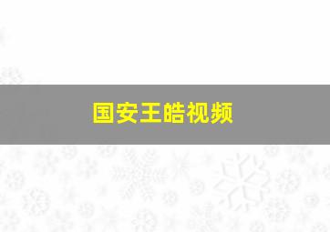 国安王皓视频