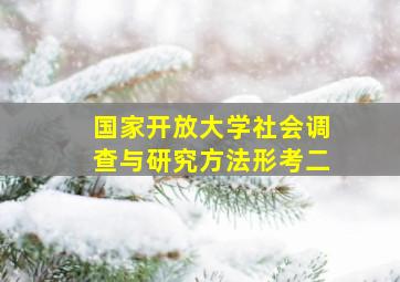 国家开放大学社会调查与研究方法形考二