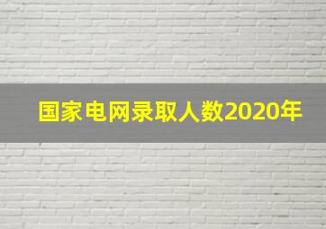 国家电网录取人数2020年