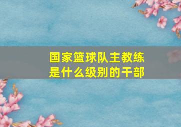 国家篮球队主教练是什么级别的干部