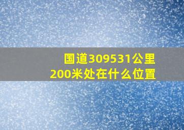 国道309531公里200米处在什么位置