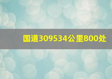 国道309534公里800处