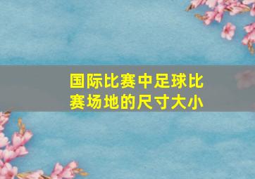 国际比赛中足球比赛场地的尺寸大小