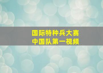 国际特种兵大赛中国队第一视频