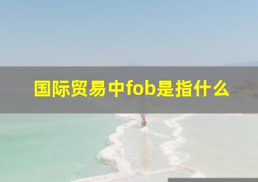 国际贸易中fob是指什么